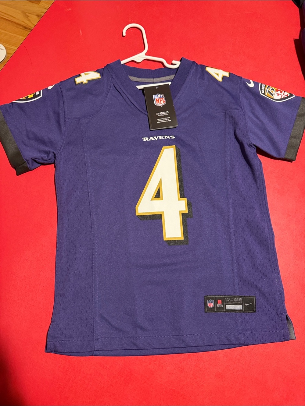 NWT Nike Kids Baltimore Ravens Purple and Gold Jersey #4.